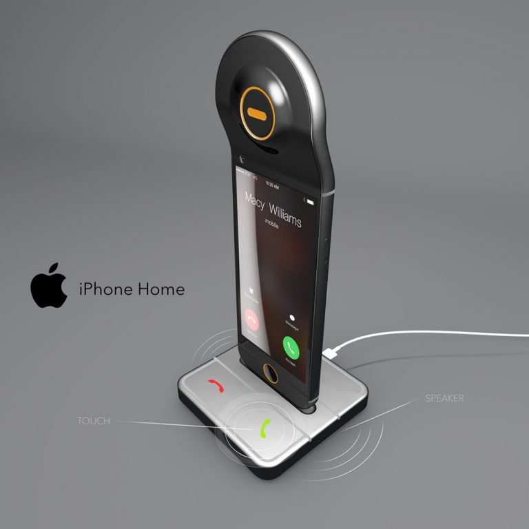 Hình ảnh concept iPhone lai điện thoại để bàn